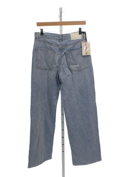 Grlfrnd Womens Straight Jeans High Rise Blue Size 27