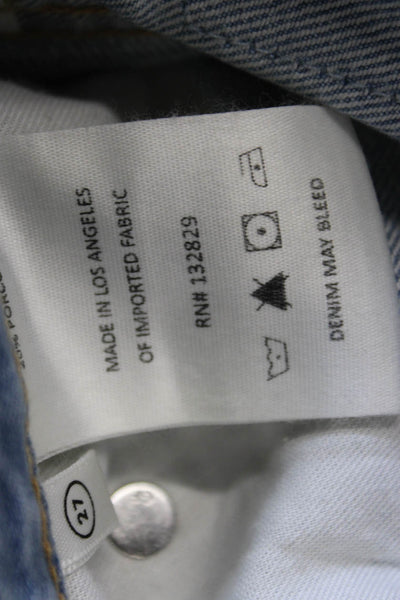 Grlfrnd Womens Straight Jeans High Rise Blue Size 27