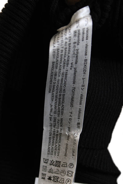 Zara Women Sweater Dress Black Long Sleeve Round Neck Full-Length Size S