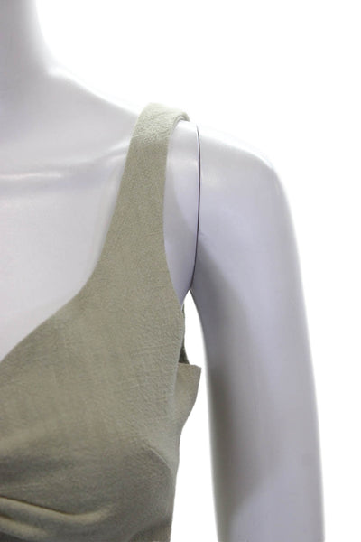 Bec & Bridge Womens Cropped Tank Top Pleated Front Pant Set Green Size 2