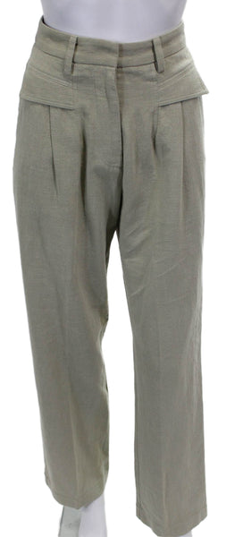 Bec & Bridge Womens Cropped Tank Top Pleated Front Pant Set Green Size 2