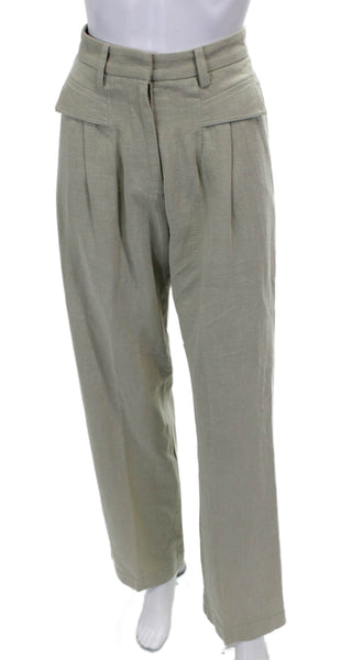 Bec & Bridge Womens Cropped Tank Top Pleated Front Pant Set Green Size 2