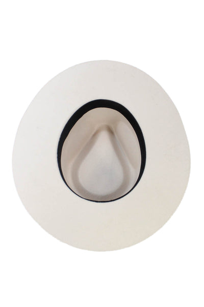 Teressa Foglia x Curateur Womens Felt Curateur Lynn Wide Brim Hat Beige