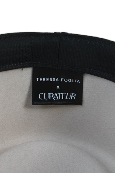 Teressa Foglia x Curateur Womens Felt Curateur Lynn Wide Brim Hat Beige