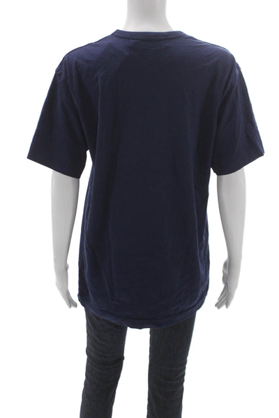 Play Comme Des Garcons Unisex Adults Blue Cotton Heart Basic Tee Size XL