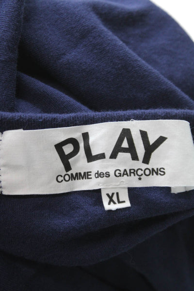 Play Comme Des Garcons Unisex Adults Blue Cotton Heart Basic Tee Size XL