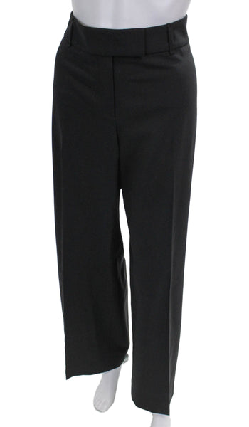 Boss Hugo Boss Women Dress Pants Black Virgin Wool Zip Size 12