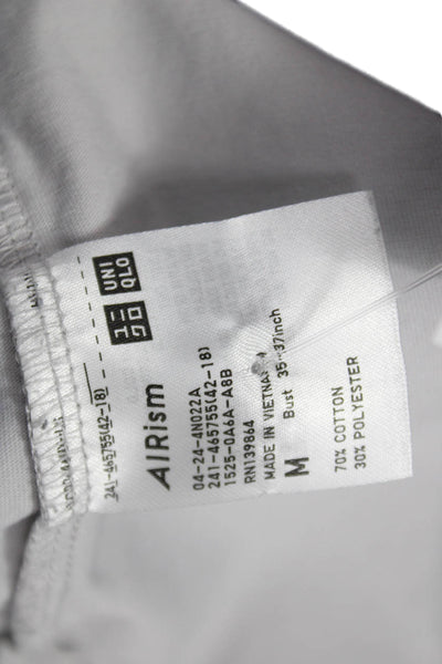 Uniqlo Women Basic T-Shirt Gray Cotton Crew Neck Short Sleeve Summer Size M