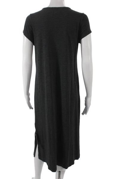 Madewell Womens T Shirt Dress Gray Viscose Short Sleeve Round Neck Size M