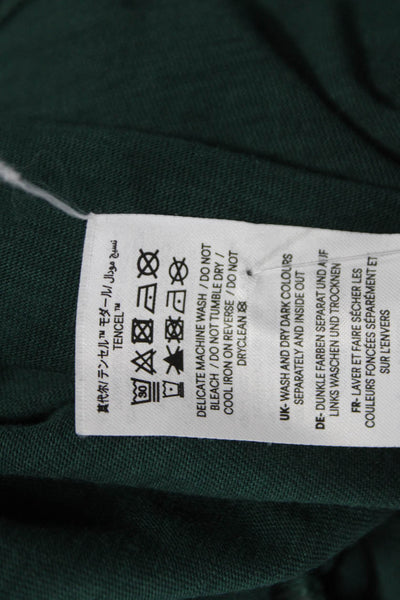 Boden Womens Green Maxi Dress Cotton Round Neck Short Sleeve Size 10