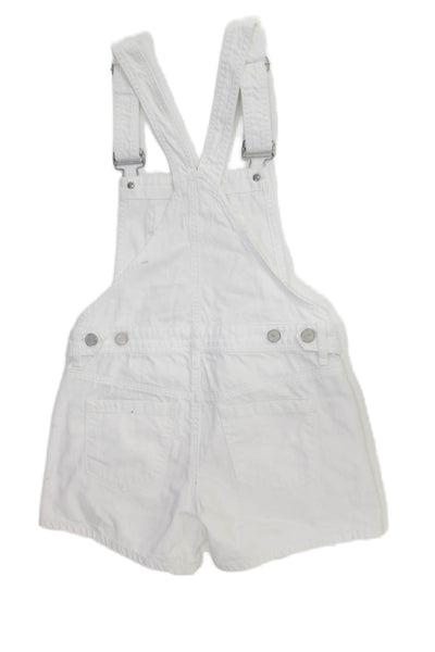 BLANKNYC Womens White Overall Jumpsuit Square Neck Buckle Sleeveless Size 24