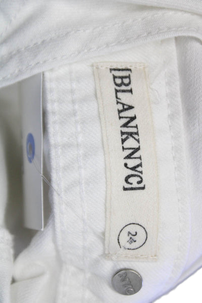 BLANKNYC Womens White Overall Jumpsuit Square Neck Buckle Sleeveless Size 24