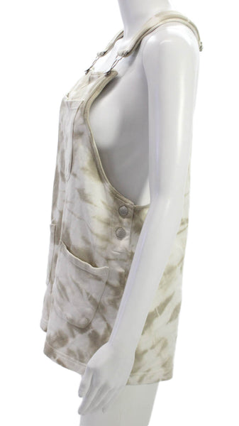 Z Supply Women Tie Dye Overall Square Neck Cotton Sleeveless Size XS