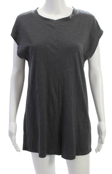 Z Supply Womens T Shirt Dress Gray Short Sleeve Round Neck Cotton Size XS
