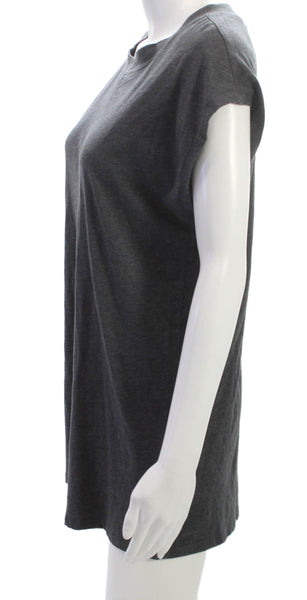 Z Supply Womens T Shirt Dress Gray Short Sleeve Round Neck Cotton Size XS