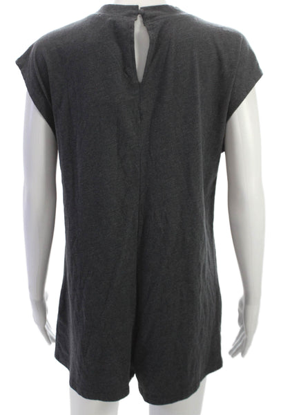 Z Supply Womens T Shirt Dress Gray Short Sleeve Round Neck Cotton Size XS