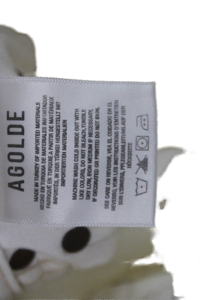 Agolde Womens Mom Jeans White Mid Rise Button Fly 25 Inseam Size 23