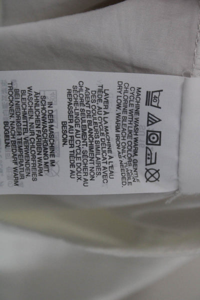 J Crew Women Tunic Button Up Collared Sleeveless White Cotton Size P2XS