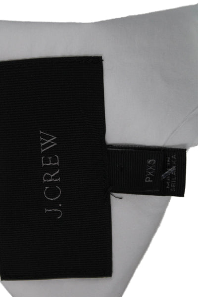 J Crew Women Tunic Button Up Collared Sleeveless White Cotton Size P2XS