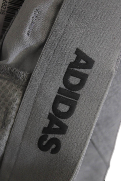 Adidas Men Gray Ankle Pants Polyester Solid Size 34
