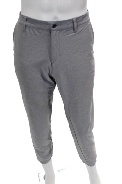 Adidas Mens Jogger Pants Gray Button Fly 30 Inseam Size 34