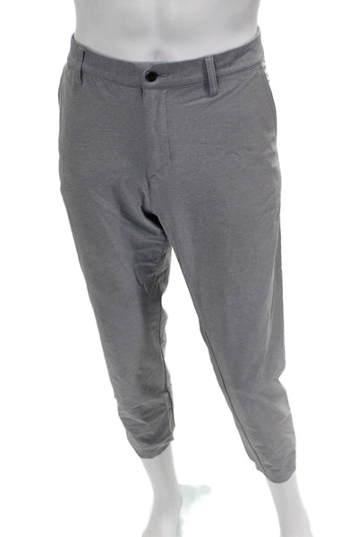 Adidas Mens Jogger Pants Gray Button Fly 30 Inseam Size 34