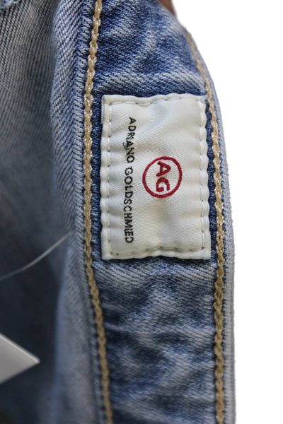 AG Womens Skinny Jeans Blue Cotton Mid Rise Button Inseam 25 Size 24