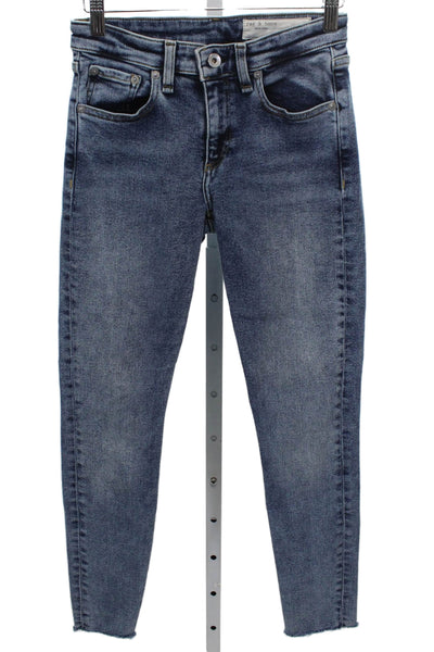 Rag & Bone Womens Skinny Blue Cotton Jeans Size 24