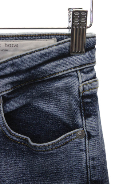 Rag & Bone Womens Skinny Blue Cotton Jeans Size 24