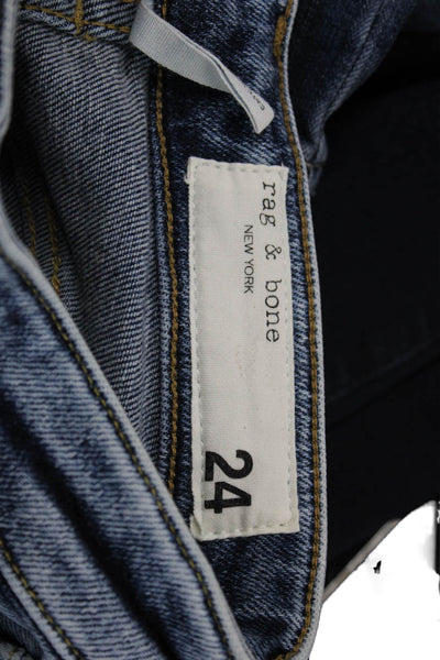 Rag & Bone Womens Skinny Blue Cotton Jeans Size 24