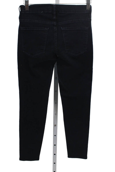 Frame Women Skinny Blue Jeans Mid Rise Cotton Button Inseam 26 Size 24