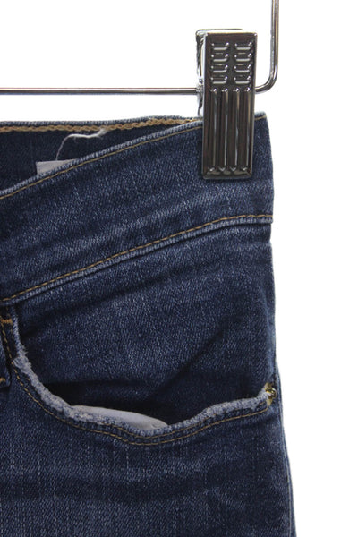 Frame Womens Skinny Jeans Blue Mid Rise Cotton Size 24