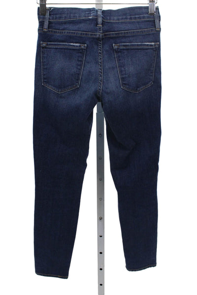 Frame Womens Skinny Jeans Blue Mid Rise Cotton Size 24