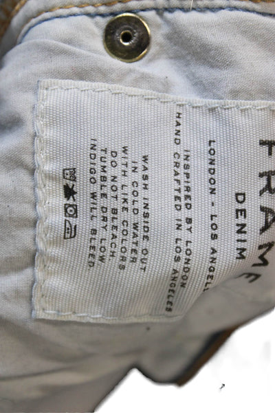 Frame Womens Skinny Jeans Blue Mid Rise Cotton Size 24