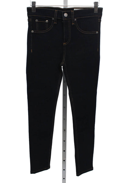 Rag & Bone Jean Womens Skinny Jeans Blue Cotton Mid Rise Inseam 26 Size 24