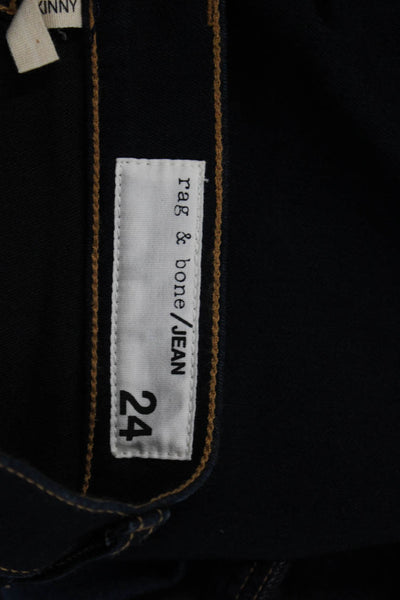 Rag & Bone Jean Womens Skinny Jeans Blue Cotton Mid Rise Inseam 26 Size 24