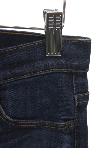 Hudson Womens Skinny Jeans Blue Cotton Blend Mid Rise Button Size 24