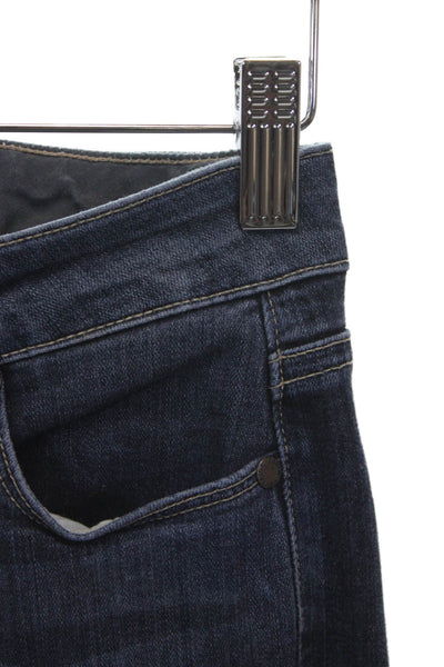 Paige Women Blue Viscose Skinny Jeans Mid Rise Size 24