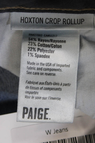 Paige Women Blue Viscose Skinny Jeans Mid Rise Size 24