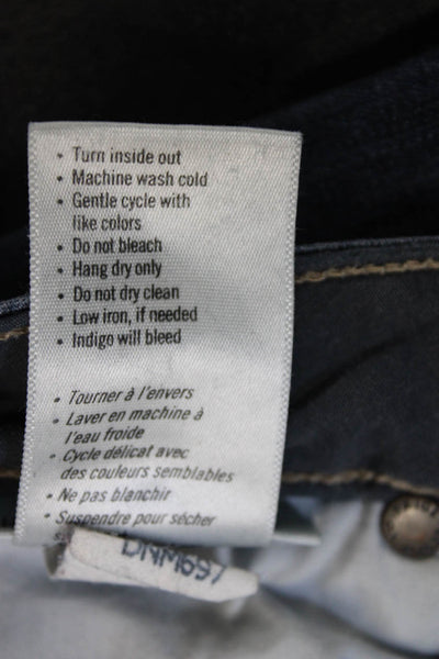 Paige Women Blue Viscose Skinny Jeans Mid Rise Size 24