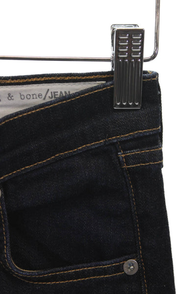 Rag & Bone Jean Womens Skinny Jeans Blue Cotton Mid Rise 26 Inseam Size 24