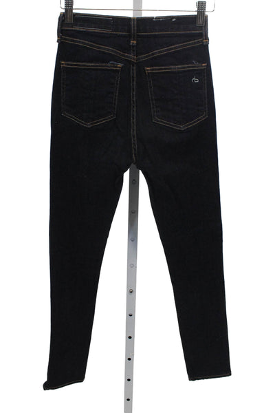 Rag & Bone Jean Womens Skinny Jeans Blue Cotton Mid Rise 26 Inseam Size 24