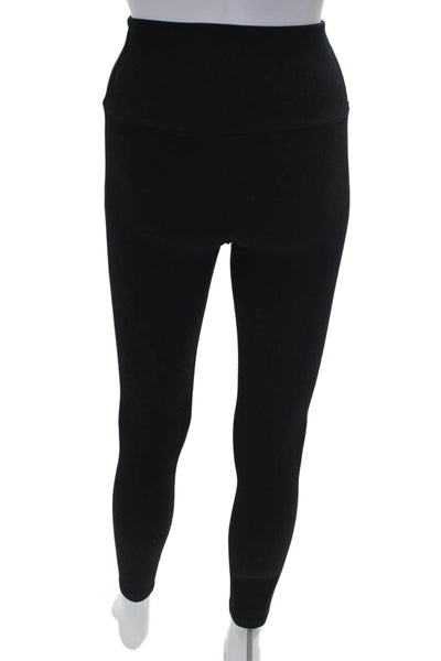 Running Bare Womens Black Ankle Leggings Nylon Pull On Size 4