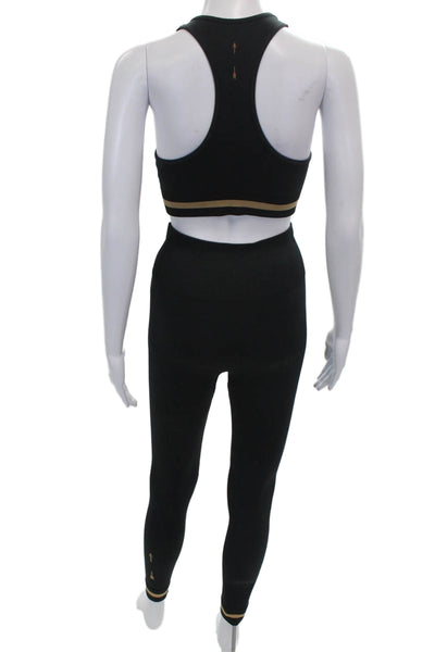 The Upside Womens Sports Bra Pull On Leggings Set Black Beige Size 6