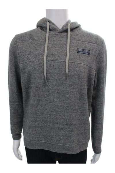 Vineyard Vines Mens Pullover Hoodie Gray Cotton Crew Neck Long Sleeve Size S