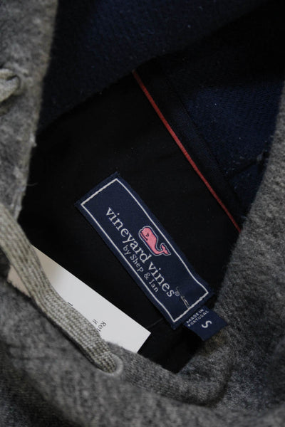 Vineyard Vines Mens Pullover Hoodie Gray Cotton Crew Neck Long Sleeve Size S