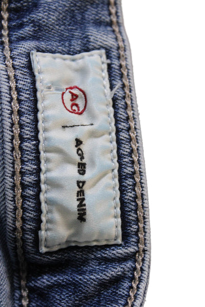 AG Adriano Goldschmied Women Ankle Jeans Blue Mid Rise Button Fly Size 24