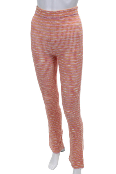 Lovers + Friends Womens Striped Pant Set Orange Pink Size Extra Small