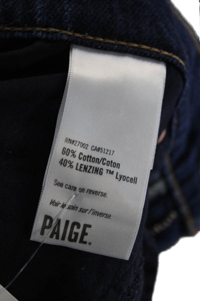 Paige Womens Mini Skirt Blue Cotton Button Solid Size 26