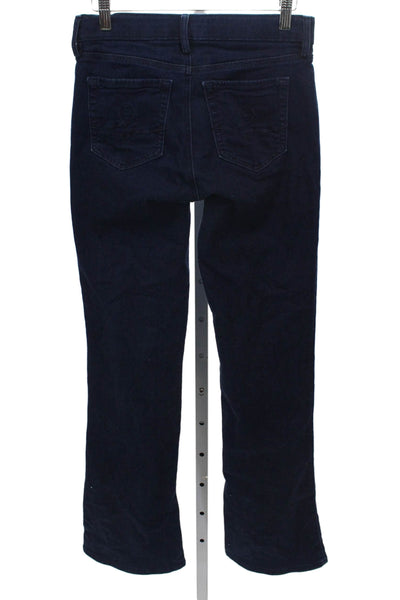 Lilly Pulitzer Women Straight Jeans Blue Cotton Blend Mid Rise Size 2
